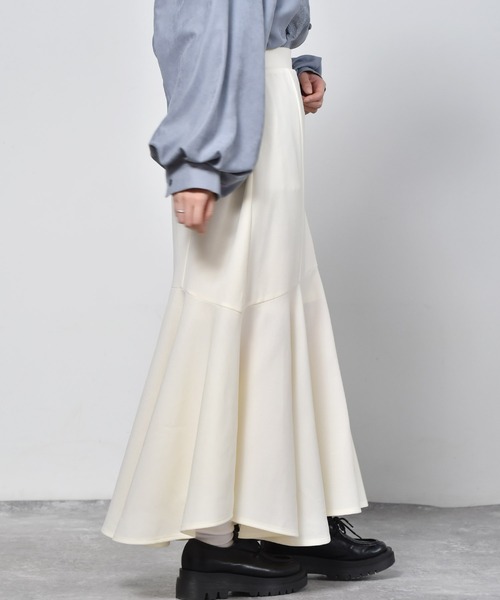 ems excite（エムズエキサイト）の「ジョーゼットマーメイドスカート（スカート・レディース・ブラック/ピンク/アイボリー/ホワイト系その他/ブルー・FREE）」の14枚目の写真