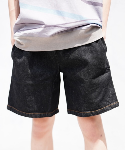 【4/22までTIME SALE】 ブラック デニム　ハーフパンツ Cookman クックマン シェフショートパンツ ハーフパンツ イージー