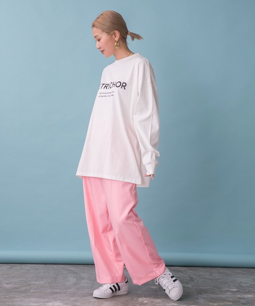 bohmal（ボマール）の「オーバーサイズロゴロンT（Tシャツ/カットソー・レディース・ブラック/オフホワイト・FREE）」の9枚目の写真