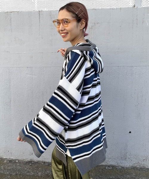 byYOUANCE(バイユアンス)の「メキシカンニットパーカー(パーカー・レディース・パープル/ブルー・FREE)」の16枚目の写真