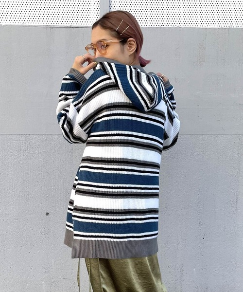 byYOUANCE(バイユアンス)の「メキシカンニットパーカー(パーカー・レディース・パープル/ブルー・FREE)」の10枚目の写真