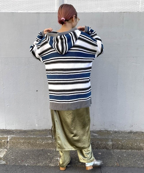 byYOUANCE(バイユアンス)の「メキシカンニットパーカー(パーカー・レディース・パープル/ブルー・FREE)」の14枚目の写真