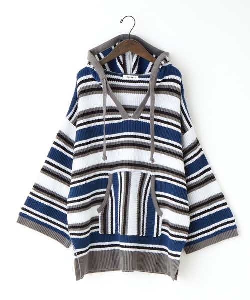 byYOUANCE(バイユアンス)の「メキシカンニットパーカー(パーカー・レディース・パープル/ブルー・FREE)」の9枚目の写真