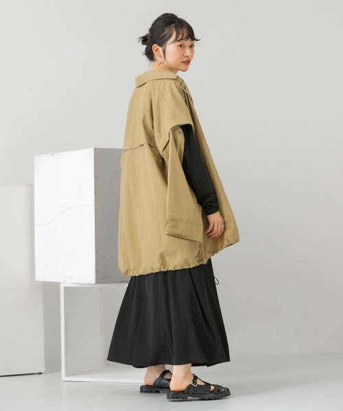 KBF（ケイビーエフ）の「アシメステッチフレアワンピース（ワンピース・レディース・ブラック/オフホワイト/アイボリー・ONE）」の9枚目の写真