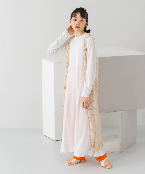 KBF（ケイビーエフ）の「アシメステッチフレアワンピース（ワンピース・レディース・ブラック/オフホワイト/アイボリー・ONE）」の16枚目の写真