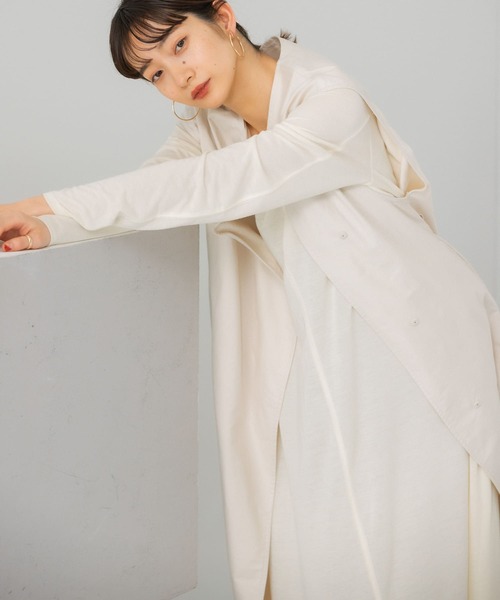 KBF（ケイビーエフ）の「アシメステッチフレアワンピース（ワンピース・レディース・ブラック/オフホワイト/アイボリー・ONE）」の18枚目の写真