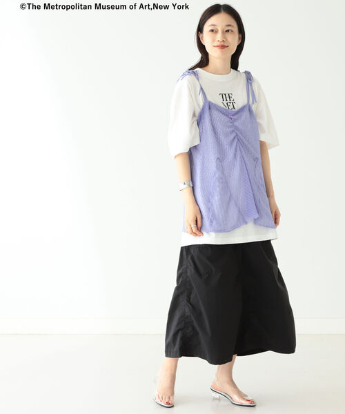 BEAMS BOY（ビームスボーイ）の「THE MET × BEAMS BOY / MINI LOGO T（Tシャツ/カットソー・レディース・ネイビー/オフホワイト・X-LARGE）」の4枚目の写真