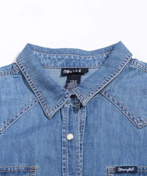 Wrangler（ラングラー）の「［Wrangler ラングラー］Women’s Western Denim Snap Dress ウエスタン デニム シャツ ワンピース（シャツワンピース・レディース・ライトインディゴブルー・S/L/M）」の3枚目の写真
