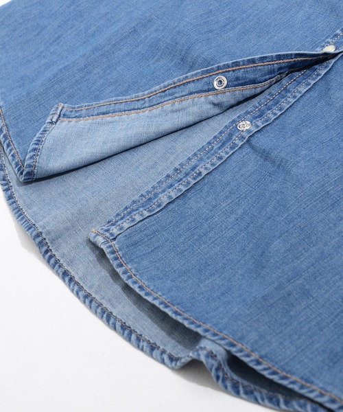 Wrangler（ラングラー）の「［Wrangler ラングラー］Women’s Western Denim Snap Dress ウエスタン デニム シャツ ワンピース（シャツワンピース・レディース・ライトインディゴブルー・S/L/M）」の8枚目の写真