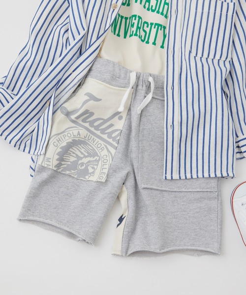 レオさま❣️ 専用子供着物リメイク 変形ワイドパンツ BIT'Z 子供服 サメ図鑑 総柄 グレコ水着 UVカット キッズ 男の子