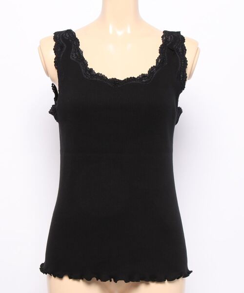 mysty woman（ミスティウーマン）の「シームレスレースタンク 269699（タンクトップ・レディース・ブラック/ラベンダー/モカ/ホワイト/ライトグリーン・FREE）」の8枚目の写真