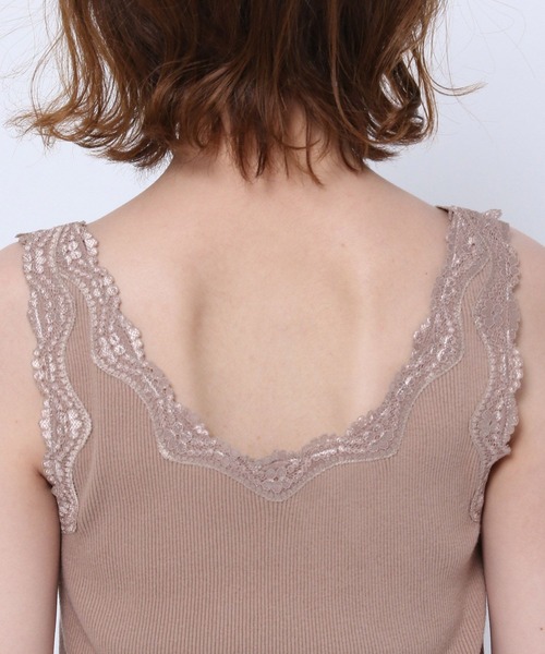 mysty woman（ミスティウーマン）の「シームレスレースタンク 269699（タンクトップ・レディース・ブラック/ラベンダー/モカ/ホワイト/ライトグリーン・FREE）」の18枚目の写真