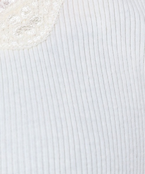 mysty woman（ミスティウーマン）の「シームレスレースタンク 269699（タンクトップ・レディース・ブラック/ラベンダー/モカ/ホワイト/ライトグリーン・FREE）」の21枚目の写真