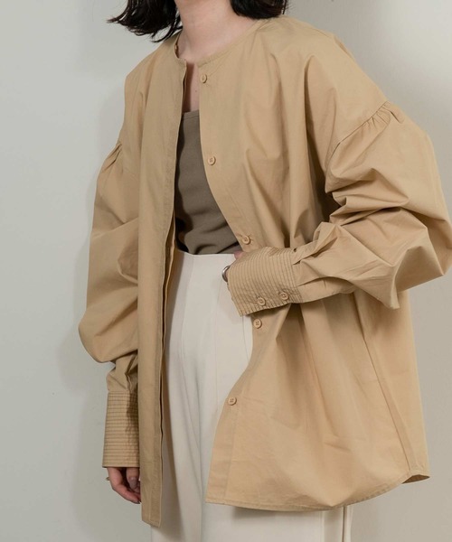 lawgy（ラウジー）の「detachable collar stitch shirt（シャツ/ブラウス・レディース・ホワイト/ベージュ・FREE）」の3枚目の写真