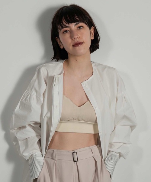 lawgy（ラウジー）の「detachable collar stitch shirt（シャツ/ブラウス・レディース・ホワイト/ベージュ・FREE）」の7枚目の写真