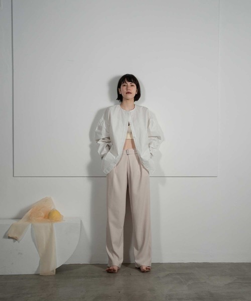 lawgy（ラウジー）の「detachable collar stitch shirt（シャツ/ブラウス・レディース・ホワイト/ベージュ・FREE）」の5枚目の写真