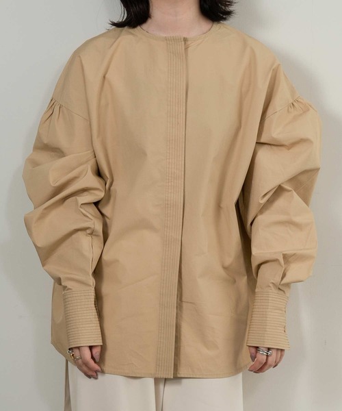 lawgy（ラウジー）の「detachable collar stitch shirt（シャツ/ブラウス・レディース・ホワイト/ベージュ・FREE）」の9枚目の写真