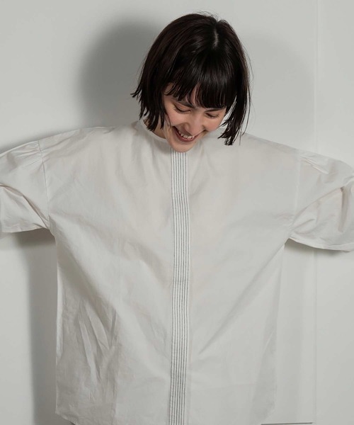 lawgy（ラウジー）の「detachable collar stitch shirt（シャツ/ブラウス・レディース・ホワイト/ベージュ・FREE）」の10枚目の写真