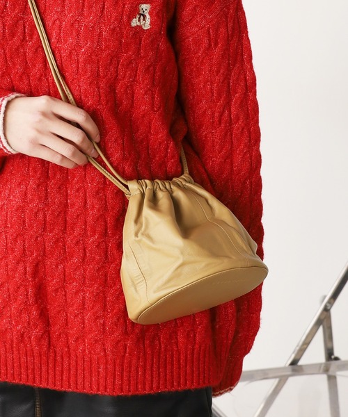 modern weaving レザー　バッグ MODERN WEAVING/モダンウィーヴィング MINI DRUM DRAWSTRING