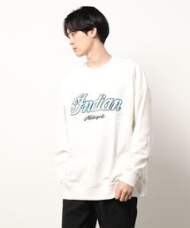 INDIAN（インディアン）の「/INDIAN/サテン刺繍オーバーサイズトレーナー（スウェット）」