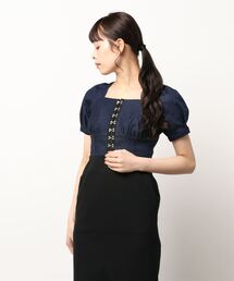 ANDGEEBEE | パフスリーブデニムトップス(その他トップス)