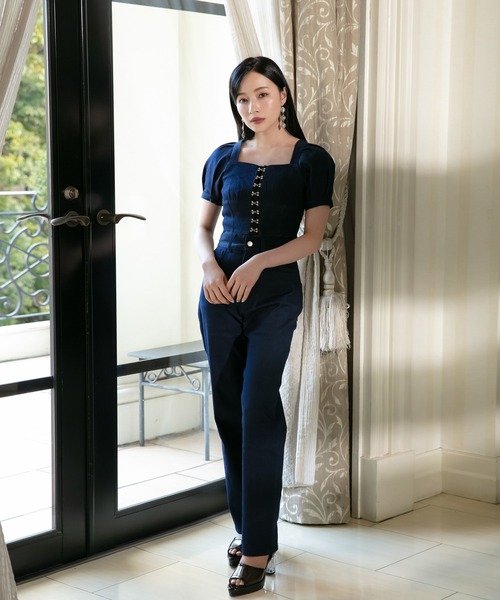 ANDGEEBEE（アンジービー）の「パフスリーブデニムトップス（その他トップス・レディース・ブラック/インディゴブルー・MEDIUM）」の12枚目の写真