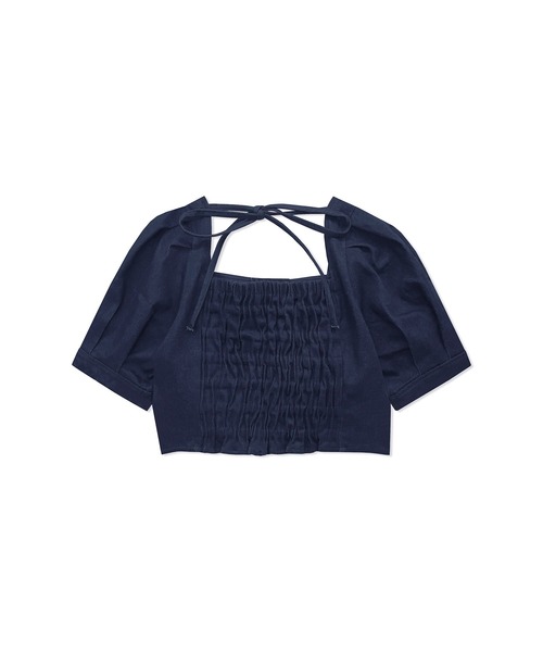 ANDGEEBEE（アンジービー）の「パフスリーブデニムトップス（その他トップス・レディース・ブラック/インディゴブルー・MEDIUM）」の8枚目の写真