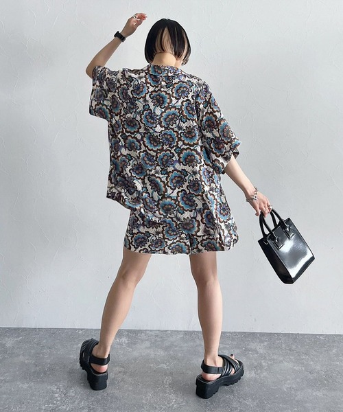 PAGEBOY（ページボーイ）の「モードアロハシャツ / セットアップ対応（シャツ/ブラウス・レディース・オフホワイト/ターコイズブルー/パープル系その他・FREE）」の7枚目の写真