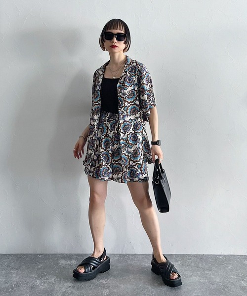 PAGEBOY（ページボーイ）の「モードアロハシャツ / セットアップ対応（シャツ/ブラウス・レディース・オフホワイト/ターコイズブルー/パープル系その他・FREE）」の8枚目の写真