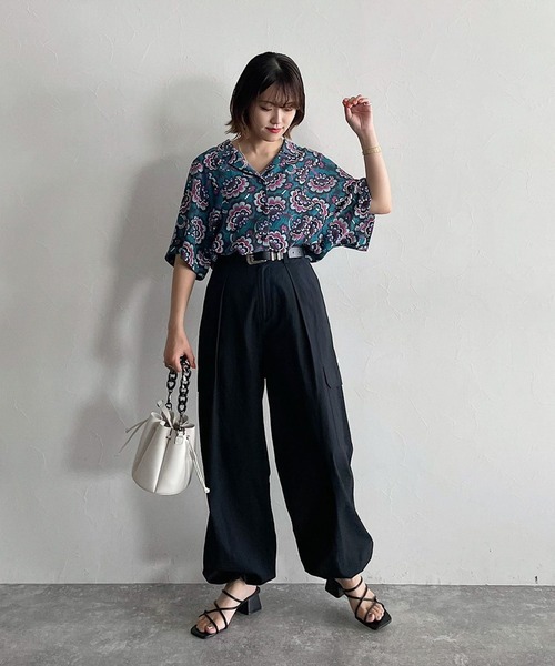 PAGEBOY（ページボーイ）の「モードアロハシャツ / セットアップ対応（シャツ/ブラウス・レディース・オフホワイト/ターコイズブルー/パープル系その他・FREE）」の11枚目の写真