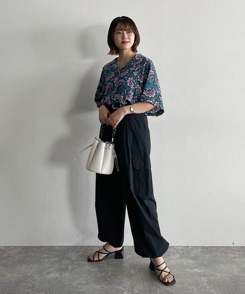 PAGEBOY（ページボーイ）の「モードアロハシャツ / セットアップ対応（シャツ/ブラウス・レディース・オフホワイト/ターコイズブルー/パープル系その他・FREE）」の12枚目の写真