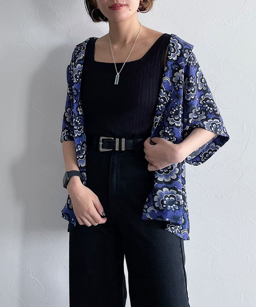 PAGEBOY（ページボーイ）の「モードアロハシャツ / セットアップ対応（シャツ/ブラウス・レディース・オフホワイト/ターコイズブルー/パープル系その他・FREE）」の13枚目の写真