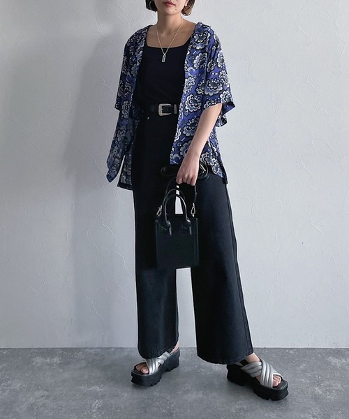 PAGEBOY（ページボーイ）の「モードアロハシャツ / セットアップ対応（シャツ/ブラウス・レディース・オフホワイト/ターコイズブルー/パープル系その他・FREE）」の16枚目の写真