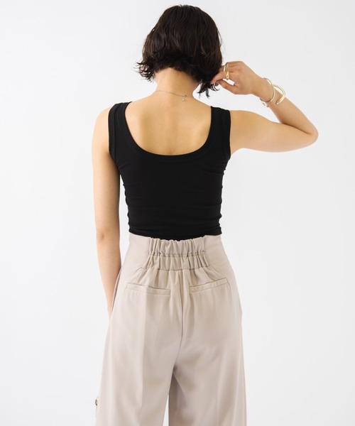 HANNE(アン)の「ショートタンク(Tシャツ/カットソー・レディース・ホワイト/ブラック/イエロー/レッド・フリー)」の9枚目の写真