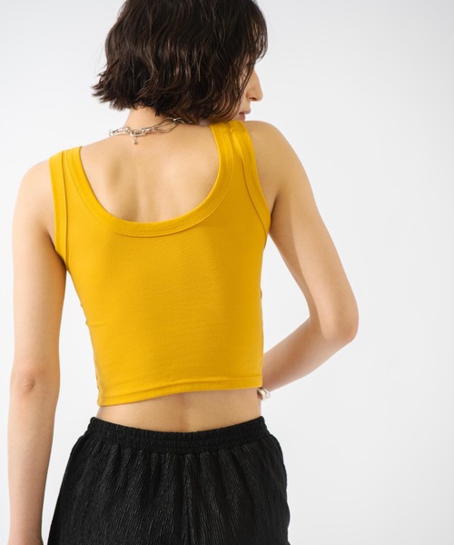 HANNE(アン)の「ショートタンク(Tシャツ/カットソー・レディース・ホワイト/ブラック/イエロー/レッド・フリー)」の6枚目の写真