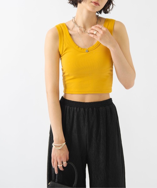 HANNE(アン)の「ショートタンク(Tシャツ/カットソー・レディース・ホワイト/ブラック/イエロー/レッド・フリー)」の8枚目の写真