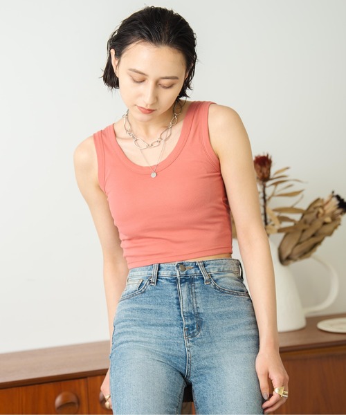 HANNE(アン)の「ショートタンク(Tシャツ/カットソー・レディース・ホワイト/ブラック/イエロー/レッド・フリー)」の12枚目の写真