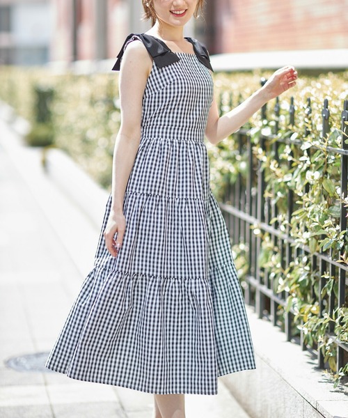 tocco closet（トッコ クローゼット）の「肩りぼん付きギンガム
