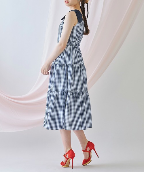 tocco closet（トッコ クローゼット）の「肩りぼん付きギンガム 