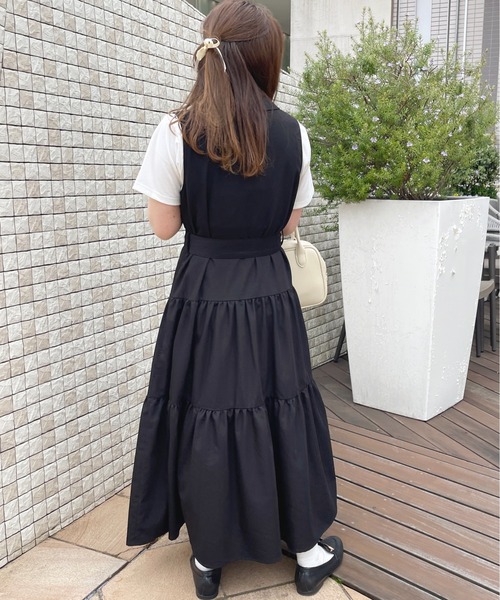 apres jour(アプレジュール)の「トレンチティアードワンピース【ZOZOTOWN限定アイテム】(ワンピース・レディース・インディゴブルー/ベージュ/ブラック・X-LARGE/フリー)」の8枚目の写真