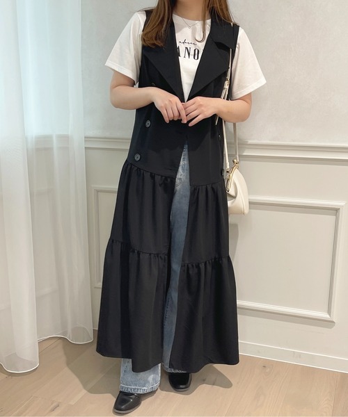 apres jour(アプレジュール)の「トレンチティアードワンピース【ZOZOTOWN限定アイテム】(ワンピース・レディース・インディゴブルー/ベージュ/ブラック・X-LARGE/フリー)」の11枚目の写真
