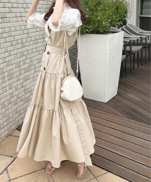 apres jour(アプレジュール)の「トレンチティアードワンピース【ZOZOTOWN限定アイテム】(ワンピース・レディース・インディゴブルー/ベージュ/ブラック・X-LARGE/フリー)」の19枚目の写真