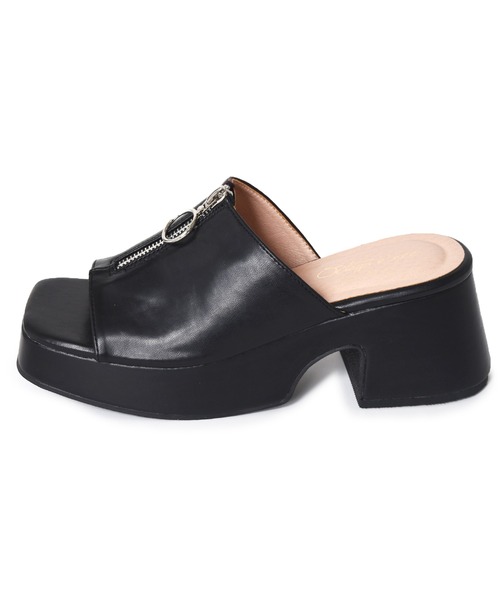 w closet（ダブルクローゼット）の「リングジッパーミュール（サンダル・レディース・ブラウン/ブラック/ホワイト・M/L）」の16枚目の写真