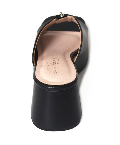 w closet（ダブルクローゼット）の「リングジッパーミュール（サンダル・レディース・ブラウン/ブラック/ホワイト・M/L）」の15枚目の写真