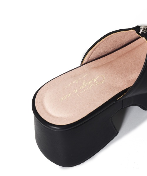 w closet（ダブルクローゼット）の「リングジッパーミュール（サンダル・レディース・ブラウン/ブラック/ホワイト・M/L）」の9枚目の写真