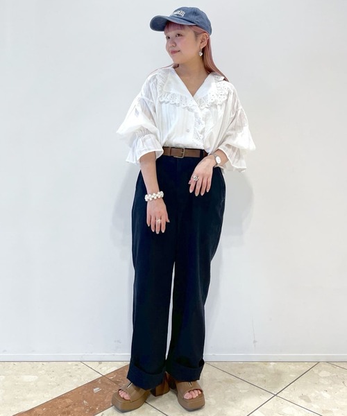 w closet（ダブルクローゼット）の「リングジッパーミュール（サンダル・レディース・ブラウン/ブラック/ホワイト・M/L）」の21枚目の写真