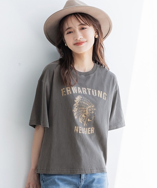 coca(coca)(コカ)の「ビンテージライクピグメントTee(Tシャツ/カットソー・レディース・A/B・M/L)」の1枚目の写真