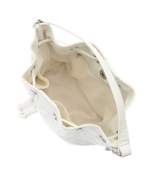 GYDA(ジェイダ)の「GG PATTERN エンボス2WAY drewstringバッグ(ハンドバッグ・レディース・オフホワイト/ブラック・FREE)」の7枚目の写真