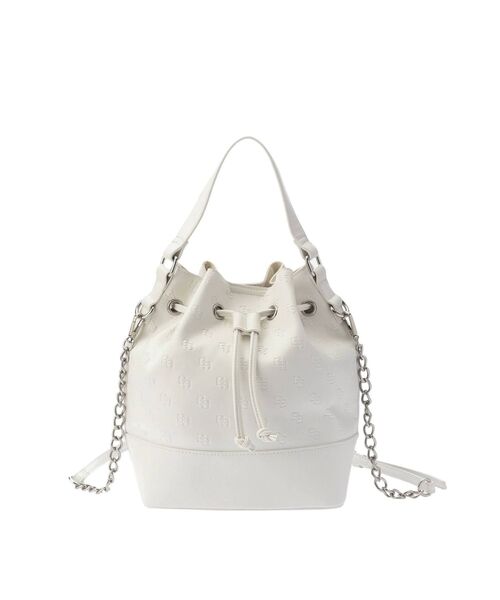 GYDA(ジェイダ)の「GG PATTERN エンボス2WAY drewstringバッグ(ハンドバッグ・レディース・オフホワイト/ブラック・FREE)」の14枚目の写真