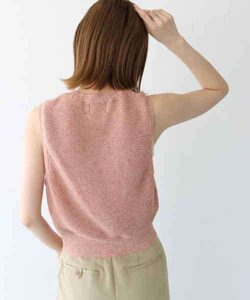 CLEIO(クレイオ)の「【CLEIO】リネンミックスノースリーブニット(ニット/セーター・レディース・ベージュ/グリーン/テラコッタ・FREE)」の9枚目の写真